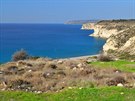 Jiní pobeí Kypru u archeologické lokality Kourion