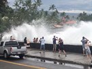 Havajské ostrovy zasáhl hurikán Lane (23. srpna 2018).
