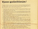 Provolání intelektuál z Liberce 1968.