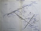 ICAO mapa letit Praha - Ruzyn z kvtna 1968.