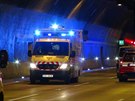 Lochkovsk tunel uzavela nehoda kamionu a osobnho auta (20.8.2018)