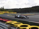 Valtteri Bottas pi tréninku na Velkou cenu Belgie.