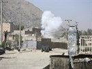 Z obklíeného úkrytu písluník Tálibánu v afghánském Kábulu, kteí vyslali...