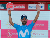 Radost Alejandra Valverdeho po triumfu v 2. etap Vuelty.