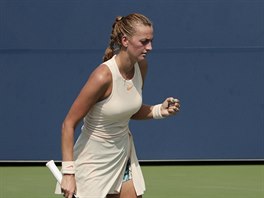 Tenistka Petra Kvitov se raduje z postupu do 2. kola US Open.