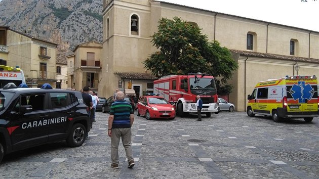 Italt zchrani ve mst Civita nedaleko nrodnho parku Polino (20. srpna 2018)