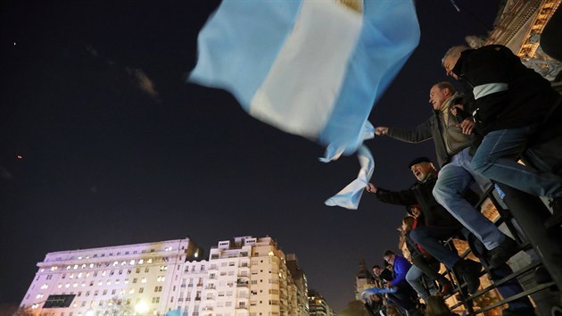 Desetitisce Argentinc demonstrovaly za zbaven imunity exprezidenty Cristiny Fernndezov. (21. srpna 2018)