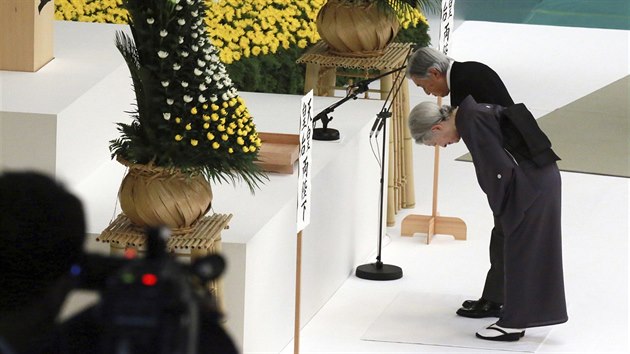 Csa se zastnil tradinho ceremonilu, kterm si Japonsko pipomnlo 73. vro sv kapitulace ve druh svtov vlce. (15. srpna 2018)