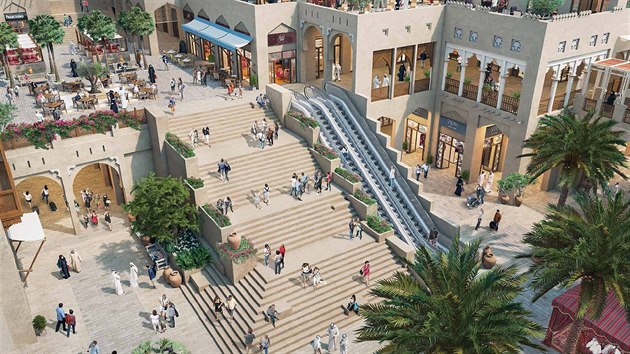 Vizualizace novho nejvtho obchodnho centra na svt, Dubai Square.