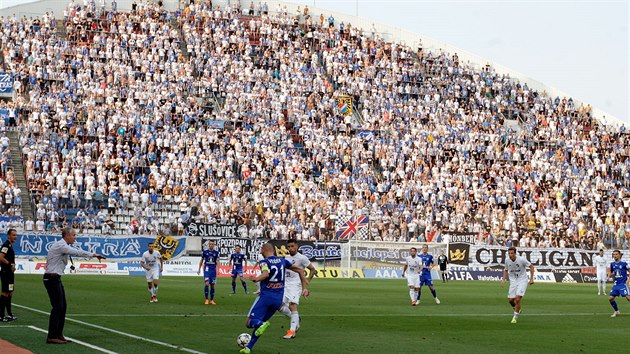 Sektor fanouk Ostravy byl v Olomouci zaplnn.