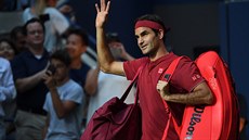 Roger Federer v 1. kole US Open.