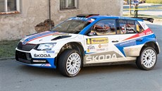 Vítězná česká posádka Jan Kopecký a Pavel Dresler na Barum Rallye Zlín.