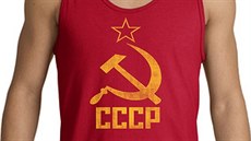 Pipomínka totalitního reimu SSSR na trikách z amerického Wallmartu.