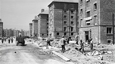 Výstavba ostravského sídlit Stalingrad (ervenec 1952)