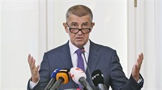 Premiér Andrej Babi vystoupil 27. srpna 2018 v Praze na porad vedoucích...