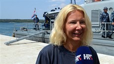 Britka Kay Longstaffová po záchran chorvatskou pobení stráí (19. srpna 2018)