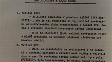 Hláení z konce srpna 1968 dosvduje snahu sovtských velitel zabírat objekty...