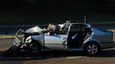 Osobní auto se srazilo na dálnici D5 nedaleko Berouna s koněm. Řidič zemřel,...