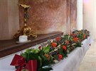 Florist� p�i zdoben� poutn�ho kostela sv. Jana Nepomuck�ho na Zelen� ho�e...