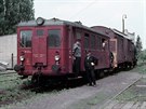 Motorový vz M131.1110 v ele vlaku  90701 je pipraven k odjezdu z Vysokého...