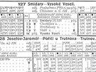 Jízdní ád trati Smidary - Vysoké Veselí z roku 1937.