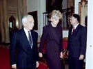 Ralph Lauren a princezna Diana v Bílém dom (Washington, 24. záí 1996)