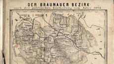 Josef Swirak, mapa okresu Broumov, 1868