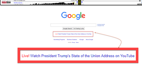 Snmek z Wayback Machine ukazuje, e Google skuten na Trumpv projekt...