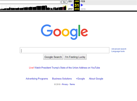 WayBack Machine m celkem est archiv strnky Google.com, kter obsahuj odkaz...