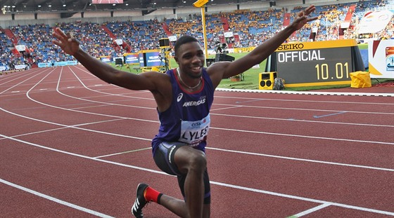 Amerian Noah Lyles vyhrál sprint na 100 metr na Kontinentálním poháru.