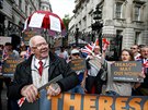 Demonstrace stoupenc brexitu v centru Londýna (5. záí 2018)