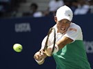 Kei Niikori ve tvrtfinále US Open.