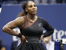 Amerianka Serena Williamsov se zlob ve finle US Open.