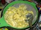 Pokrm tempoyak se pipravuje z fermentovaného durianu.