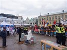 Pedvolební kampa v Göteborgu v záí 2018