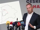 Kandidát ANO na praského primátora Petr Stuchlík na tiskové konferenci k...