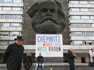 Ve východonmeckém Chemnitzu protestují lidé kvli útoku, po kterém zemel...