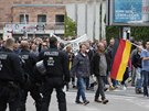 Ve východonmeckém Chemnitzu se protestovalo kvli útoku, po kterém zemel...