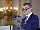 Premiér Andrej Babi vystoupil v Praze pi zahájení estnáctého snmu Svazu...