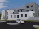 Vizualizace nové budovy mstské knihovny.