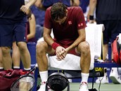 Roger Federer v osmifinle US Open.