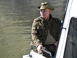 Ruský prezident Vladimir Putin na výletě v sibiřské republice Tuva (26. srpna...