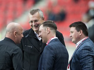 Na stadionu Slavie se sešli plzeňský Adolf Šádek a Jaroslav Tvrdík, Tomáš Bůzek...