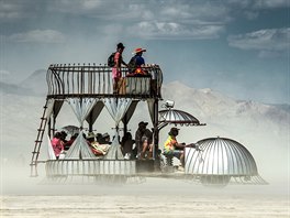 Festival Burning Man v nevadské pouti Black Rock (srpen/záí 2018)
