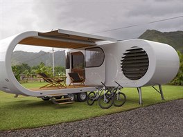 Vizualizace designového karavanu Romotow od novozélandského studia W2.