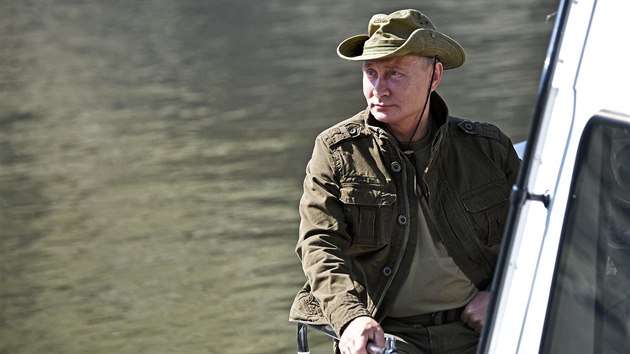 Ruský prezident Vladimir Putin na výlet v sibiské republice Tuva (26. srpna...