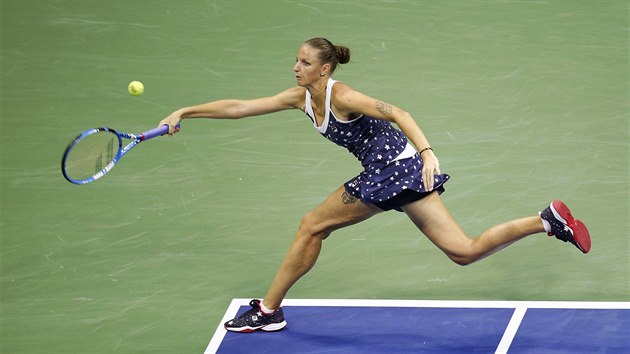 Karolna Plkov ve tvrtfinle US Open.