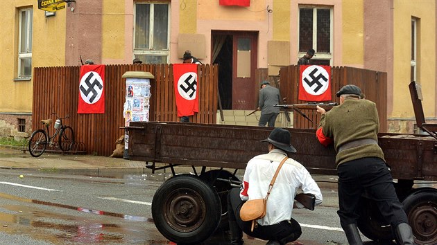 Rekonstrukce boj eskoslovenskch vojk a ordner v Brnnci na Svitavsku. (1. z 2018)