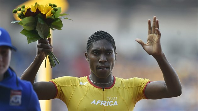 Jihoafrianka Caster Semenyaov z tmu Afriky zvtzila v zvodu na 800 metr. v Kontinentlnm pohru v atletice.