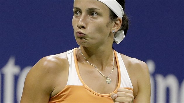 RADOST Z BREJKU. Lotysk tenistka Anastasija Sevastovov slav brzk prolomen servisu Amerianky Sereny Williamsov v semifinle US Open.